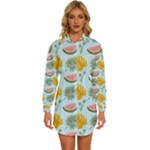 Summer Pattern Texture Vibes Womens Long Sleeve Shirt Dress