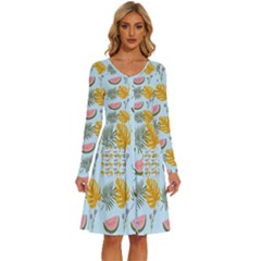 Long Sleeve Dress With Pocket 