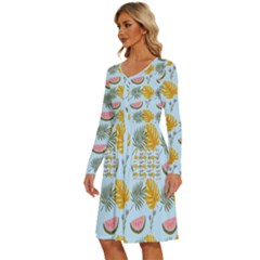 Long Sleeve Dress With Pocket 