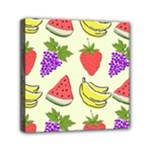 Fruits Pattern Background Food Mini Canvas 6  x 6  (Stretched)