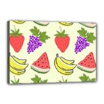 Fruits Pattern Background Food Canvas 18  x 12  (Stretched)