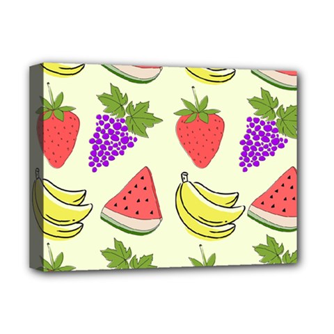 Fruits Pattern Background Food Deluxe Canvas 16  x 12  (Stretched)  from ArtsNow.com