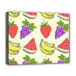 Fruits Pattern Background Food Deluxe Canvas 20  x 16  (Stretched)