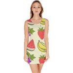 Fruits Pattern Background Food Bodycon Dress