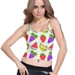 Fruits Pattern Background Food Spaghetti Strap Bra Top
