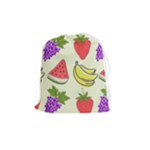 Fruits Pattern Background Food Drawstring Pouch (Medium)