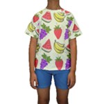 Fruits Pattern Background Food Kids  Short Sleeve Swimwear