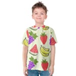 Fruits Pattern Background Food Kids  Cotton T-Shirt