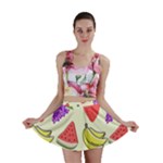 Fruits Pattern Background Food Mini Skirt
