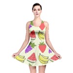 Fruits Pattern Background Food Reversible Skater Dress