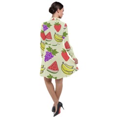 Long Sleeve Chiffon Shirt Dress 
