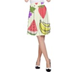 Fruits Pattern Background Food A-Line Skirt