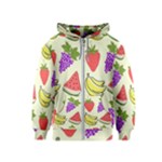 Fruits Pattern Background Food Kids  Zipper Hoodie