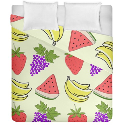 Fruits Pattern Background Food Duvet Cover Double Side (California King Size) from ArtsNow.com