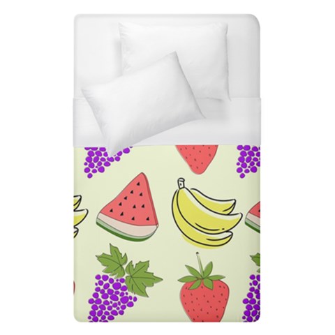Fruits Pattern Background Food Duvet Cover (Single Size) from ArtsNow.com