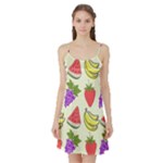 Fruits Pattern Background Food Satin Night Slip