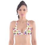 Fruits Pattern Background Food Plunge Bikini Top