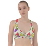 Fruits Pattern Background Food Sweetheart Sports Bra
