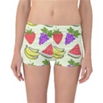 Fruits Pattern Background Food Reversible Boyleg Bikini Bottoms