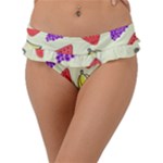 Fruits Pattern Background Food Frill Bikini Bottoms