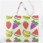 Fruits Pattern Background Food Zipper Large Tote Bag