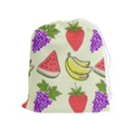 Fruits Pattern Background Food Drawstring Pouch (XL)