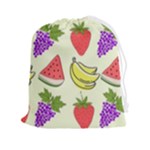 Fruits Pattern Background Food Drawstring Pouch (2XL)