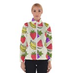 Fruits Pattern Background Food Women s Bomber Jacket