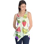 Fruits Pattern Background Food Sleeveless Tunic