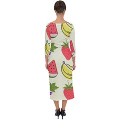 Quarter Sleeve Midi Bodycon Dress 