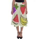 Fruits Pattern Background Food Perfect Length Midi Skirt