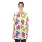 Fruits Pattern Background Food Skirt Hem Sports Top
