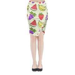 Fruits Pattern Background Food Midi Wrap Pencil Skirt from ArtsNow.com