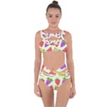 Fruits Pattern Background Food Bandaged Up Bikini Set 