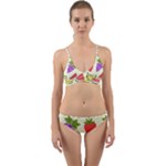 Fruits Pattern Background Food Wrap Around Bikini Set