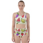 Fruits Pattern Background Food Racer Back Bikini Set