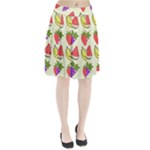 Fruits Pattern Background Food Pleated Skirt
