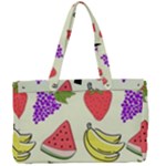 Fruits Pattern Background Food Canvas Work Bag