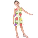 Fruits Pattern Background Food Kids  Sleeveless Dress