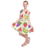 Fruits Pattern Background Food Kids  Short Sleeve Dress