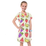 Fruits Pattern Background Food Kids  Drop Waist Dress