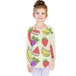 Fruits Pattern Background Food Kids  Long Sleeve T-Shirt