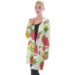 Fruits Pattern Background Food Hooded Pocket Cardigan