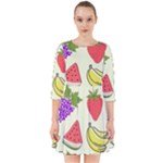Fruits Pattern Background Food Smock Dress