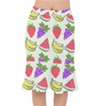 Fruits Pattern Background Food Short Mermaid Skirt