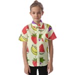 Fruits Pattern Background Food Kids  Short Sleeve Shirt