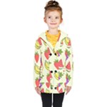 Fruits Pattern Background Food Kids  Double Breasted Button Coat