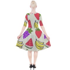 Quarter Sleeve A-Line Dress 