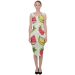 Fruits Pattern Background Food Sleeveless Pencil Dress