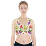 Fruits Pattern Background Food Sports Bra With Pocket